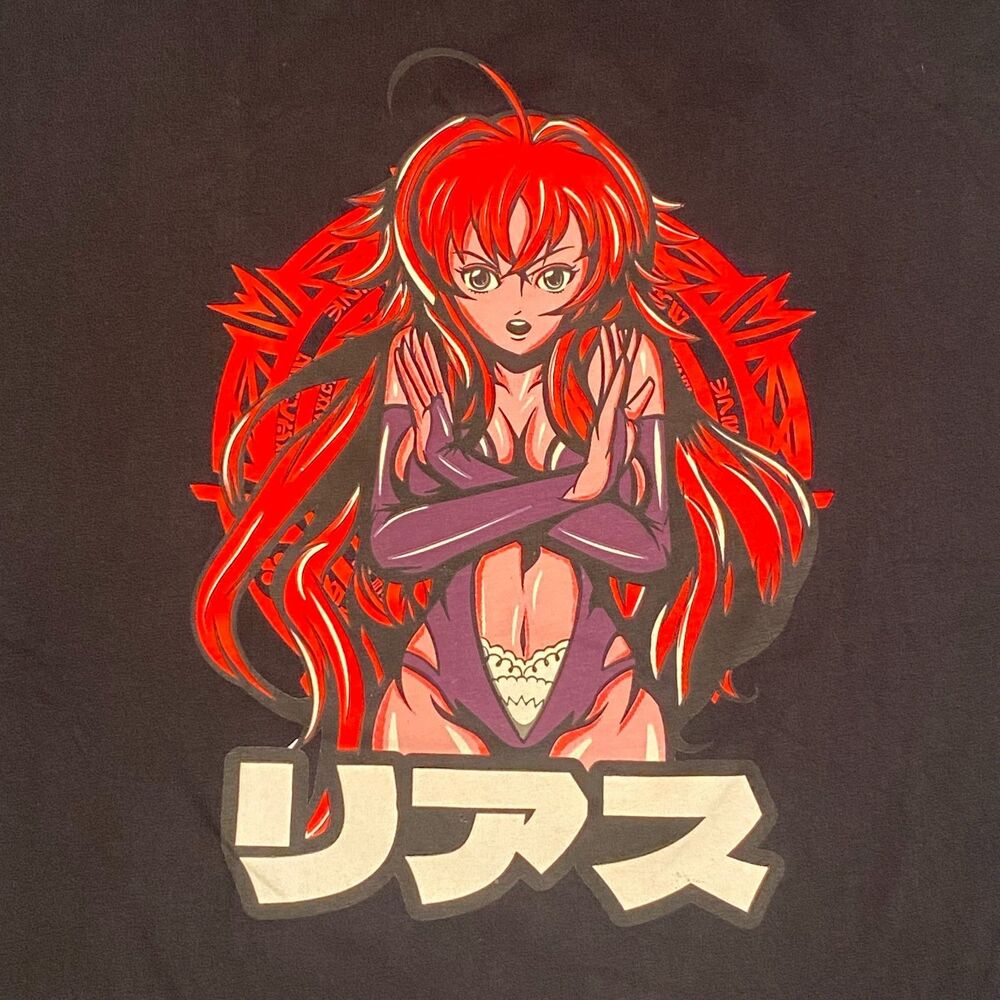 The Otaku Box Exclusive Highschool Rias Gremory DxD Anime T-Shirt Large Cotton